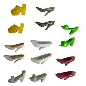 Vintage Barbie High Heels Shoe Pumps Lot of 7 Pairs